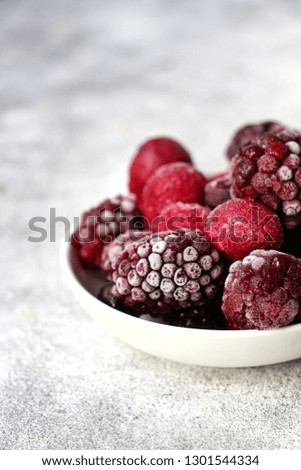 Frozen berries - raspberries and cherry