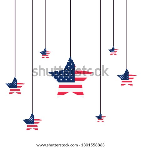american flag stars hanging background