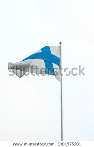 The national flag of Finland isolated on white background.