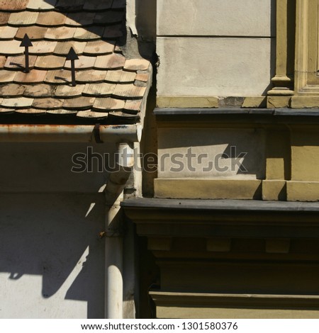 abstract detail of houses with shadows