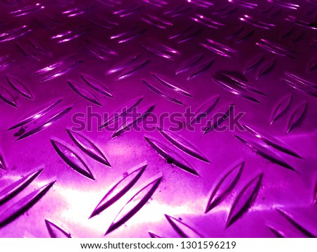 heavy metal magenta color iron steel surface with diamond texture industrty floor background