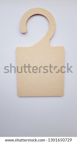 blank price tag on white background