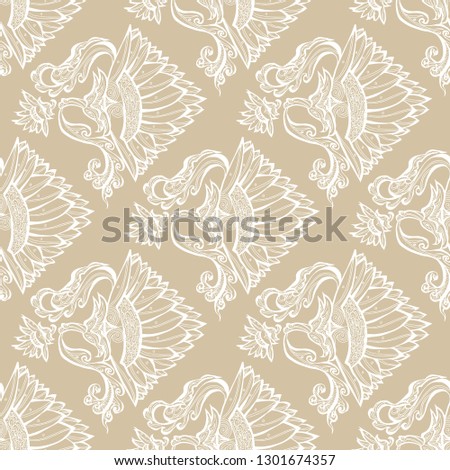 seamless floral texture. vector illustration on beige background