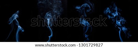 Smoke Black background Used in editing
