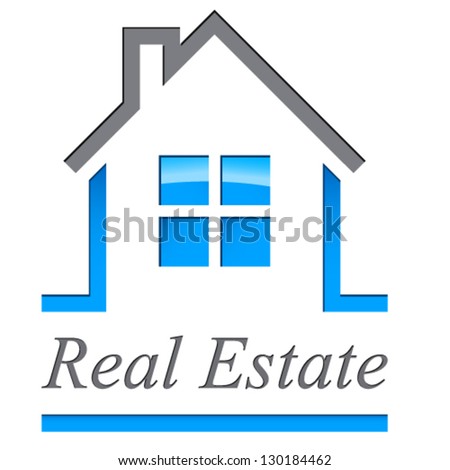 house / real estate sign - vector illustration