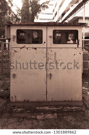 Old high voltage electrical cabinet