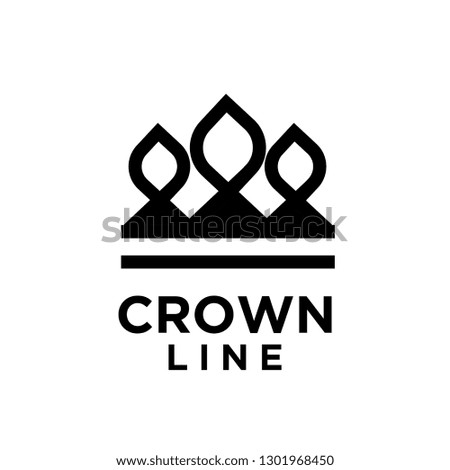 black crown white background logo icon designs vector illustration