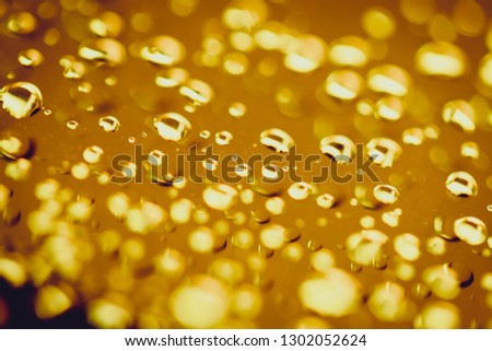 Abstract gold vintage lights water drop background