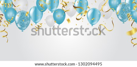 blue balloons, vector illustration. Celebration background template	

 Royalty-Free Stock Photo #1302094495