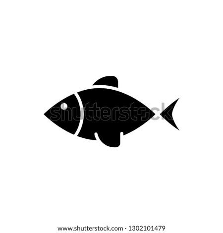 Fish icon vector isolated