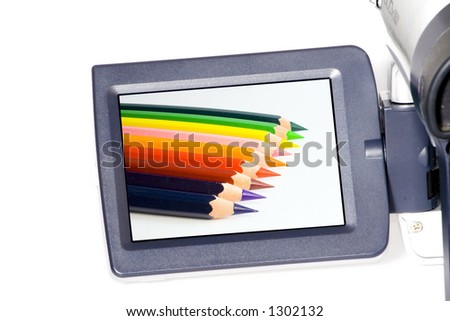Colorful picture on camera's LCD screen