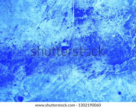 The Grunge of the Concrete surface. Abstract background of Blue and white color. 