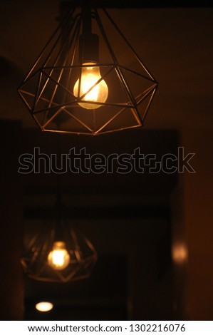 Light bulbs hanging from the ceiling