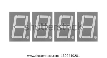 LCD numbers for electronic devices