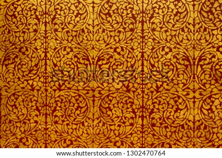 Wall pattern in thai temple