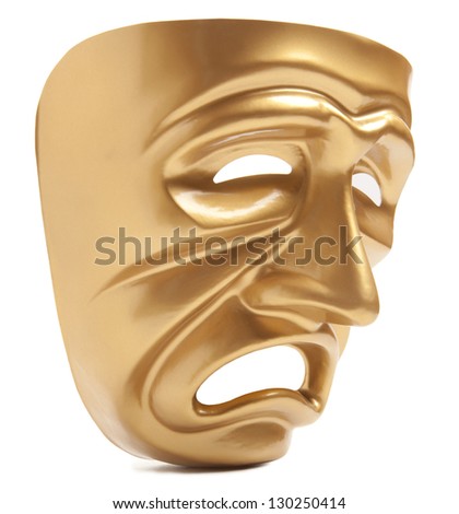 Theatrical mask isolated on a white background