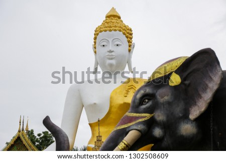 Buddha and elephant statue