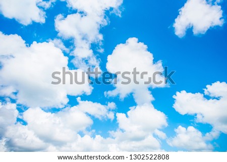 blue sky and cloud.