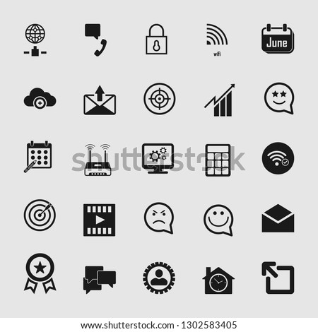 Vector illustration of standard and universal social media and network icon set