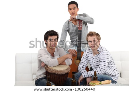 Friends at band practice