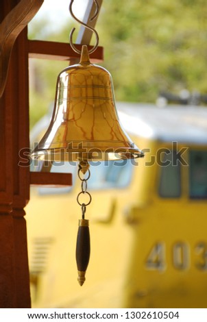 
Train station bell brass