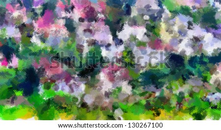 Digital structure of painting. Abstract background