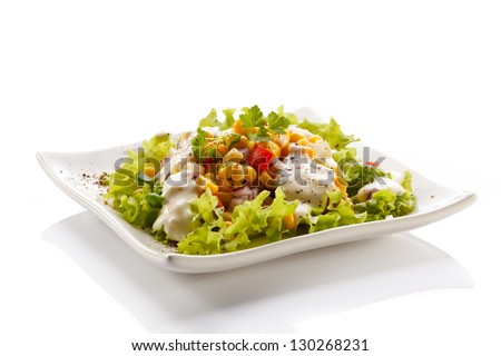 Vegetable salad Royalty-Free Stock Photo #130268231