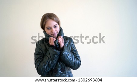 Indoor picture of young good-looking teenage girl isolated