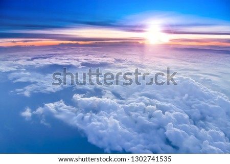 The sky atmosphere of the stratosphere Royalty-Free Stock Photo #1302741535