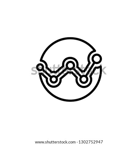 Analytics Line Icon In Flat Style Vector Icon For Apps And Websites. Black Icon Vector Illustration.