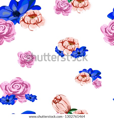 floral watercolor veckto patterns. print Wallpaper to portray. hand-drawn paints. living material.