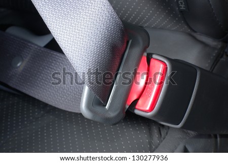 Lock car seatbelt Royalty-Free Stock Photo #130277936