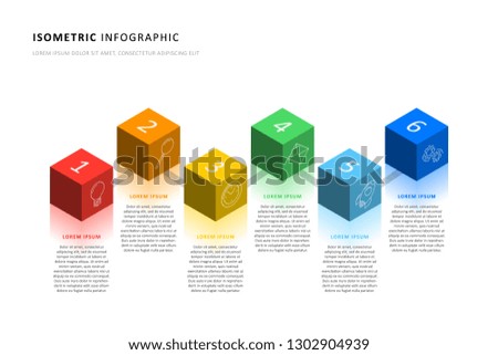 isometric infographic timeline template with realistic 3d cubic elements. modern business process diagram for brochure, banner, annual report and presentation. easy for edit and customize. eps10