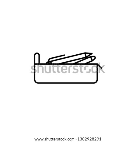 pencil case, education icon. Element of education illustration. Signs and symbols can be used for web, logo, mobile app, UI, UX