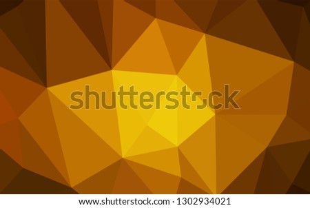Dark Orange vector polygonal background. Glitter abstract illustration with an elegant triangles. Completely new template for your banner.