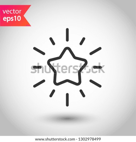 Star vector icon. Shooting star vector icon. Falling star vector sign.