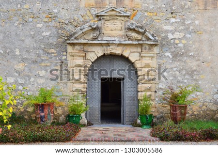 Gate of a castle in France