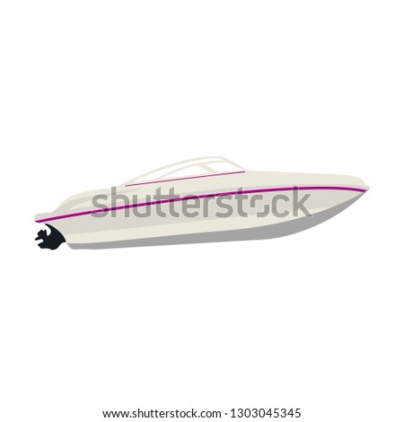 Isolated boat lateral view. Vector illustration design