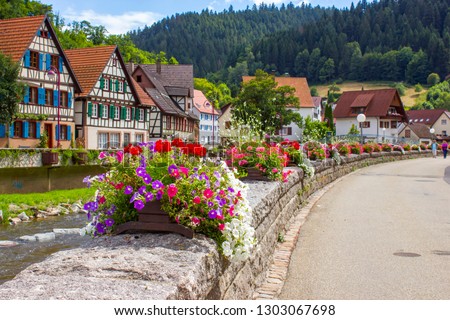 Beautuful Schiltach in Black Forest, Germany Royalty-Free Stock Photo #1303067698