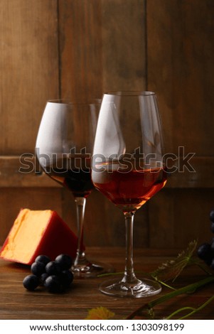 Alcohol drink in glasses