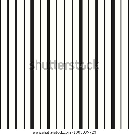 Stripe seamless pattern with black and white colors vertical parallel stripes. vector background.