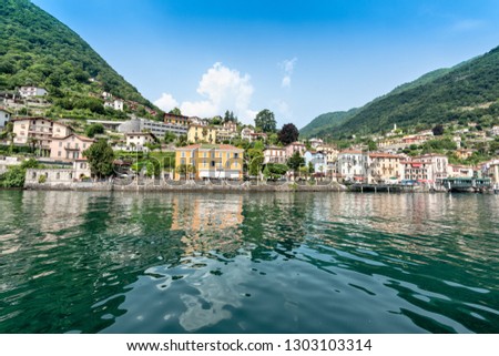 The most beautiful lake on the world, Como Lake. Lombardy, Italy