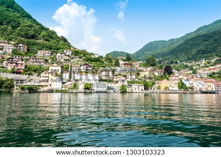 The most beautiful lake on the world, Como Lake. Lombardy, Italy