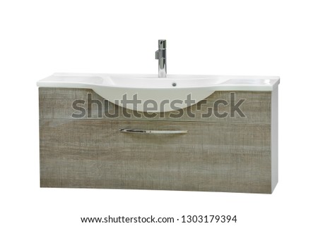bathroom furniture isolated on white background