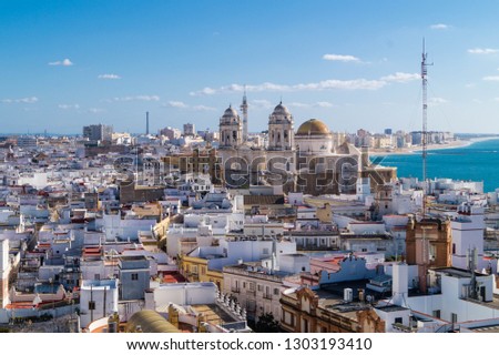 The City of Cadiz Spain Andalusia from the perspective of different viewpoints