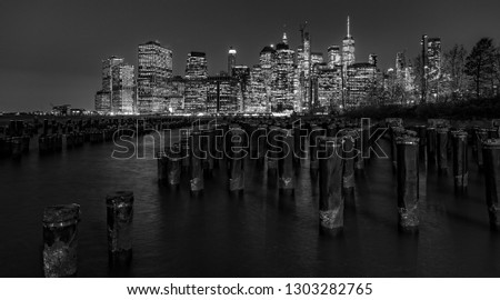 NYC Skyline in Black and white