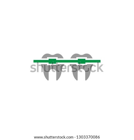 Braces and orthodontic icon. Element of Dental Care icon for mobile concept and web apps. Detailed Braces and orthodontic icon can be used for web and mobile