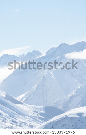 Snow Covered Mountains Blue Sky