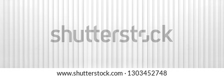 Panorama of White Corrugated metal texture surface or galvanize steel background Royalty-Free Stock Photo #1303452748