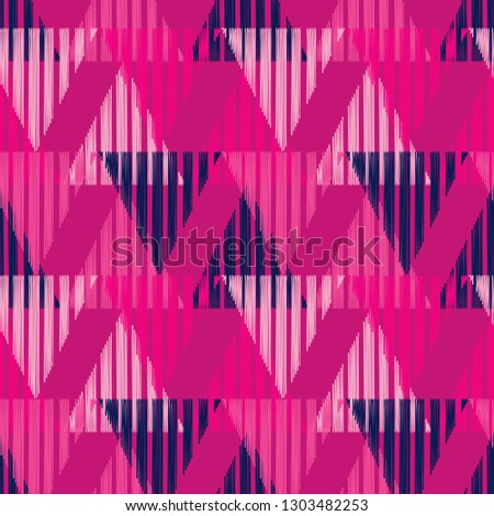 Trendy seamless pattern designs. Mosaic of striped triangles with hatching. Vector geometric background. Can be used for wallpaper, textile, invitation card, wrapping, web page background.